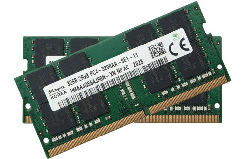 Hynix 64GB (32GB x 2) DDR4 PC4-25600 3200MHz 260-Pin SODIMM ram memory Hynix 64GB (32GB x 2) DDR4 PC4-25600 3200MHz 260-Pin SODIMM ram memory